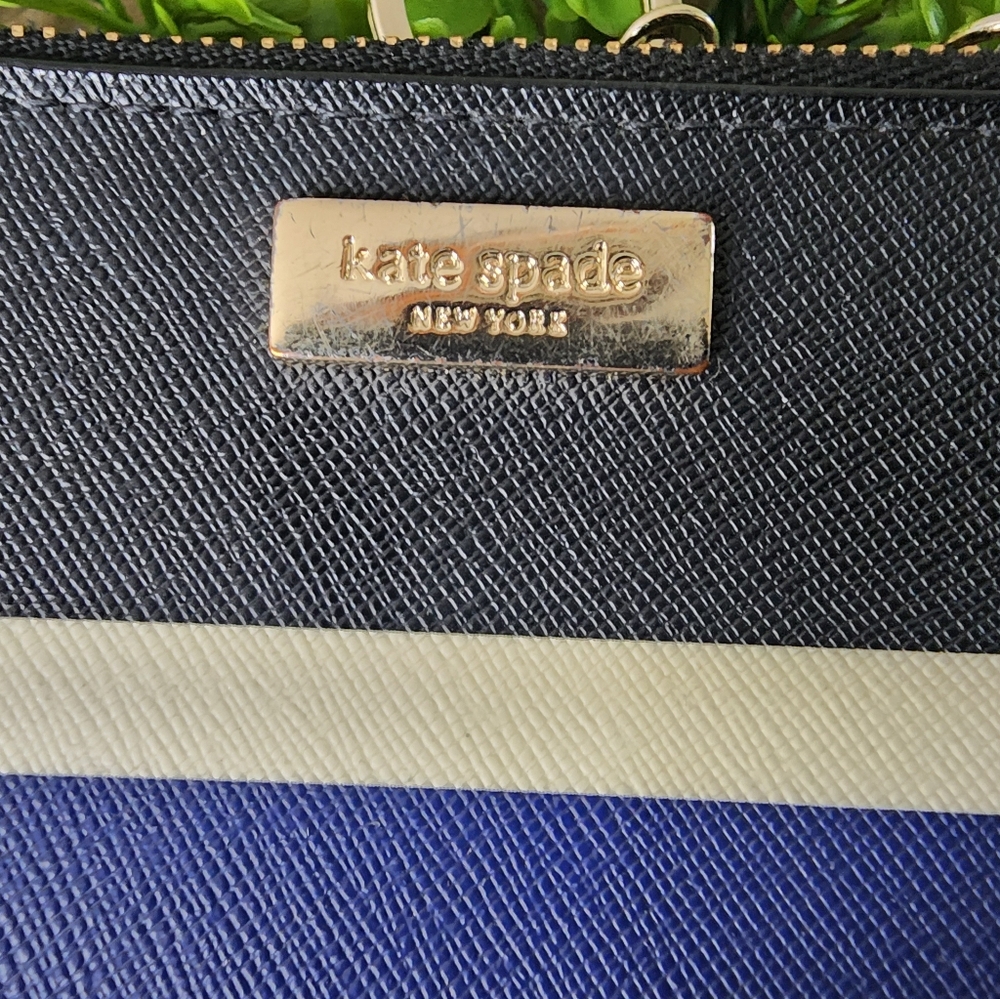 Kate Spade  Striped Card Case Keychain - Picture 3 of 9